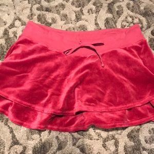 Red Juicy Couture velour skirt